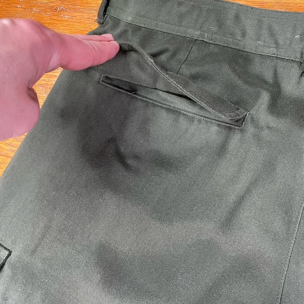 LL Bean Mens Pants 38 x 31 Green Cargo Straight Utility Gorpcore 0GHU4